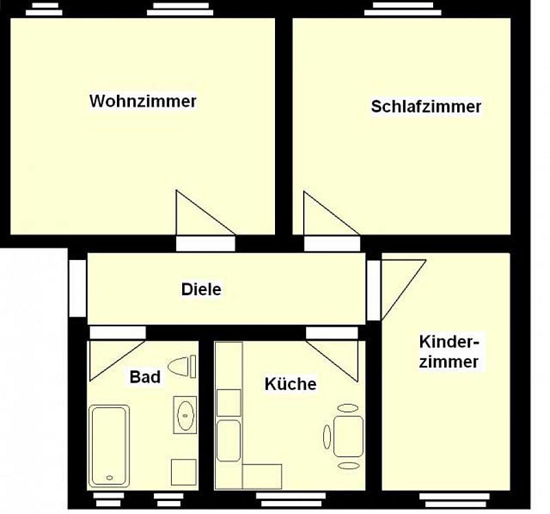 3 Raum Wohnung Plauen Reusa Immobilien Haupt